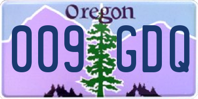 OR license plate 009GDQ