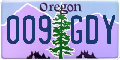OR license plate 009GDY