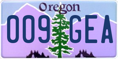 OR license plate 009GEA