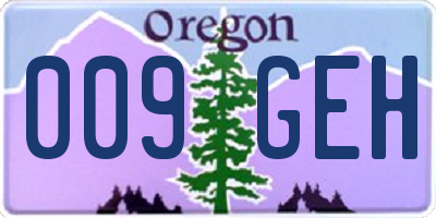 OR license plate 009GEH