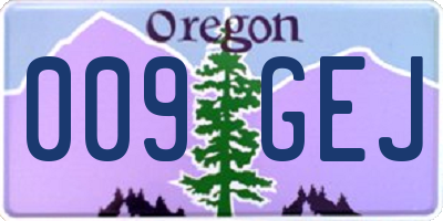OR license plate 009GEJ