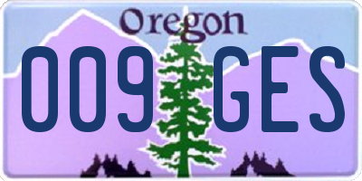 OR license plate 009GES