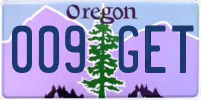 OR license plate 009GET
