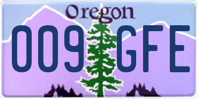 OR license plate 009GFE