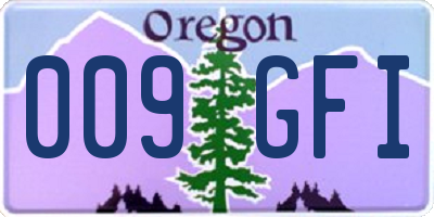 OR license plate 009GFI