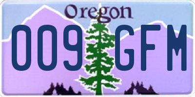 OR license plate 009GFM