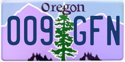 OR license plate 009GFN