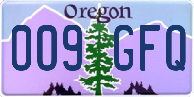 OR license plate 009GFQ