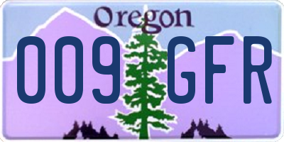 OR license plate 009GFR