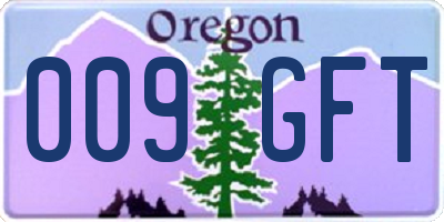 OR license plate 009GFT