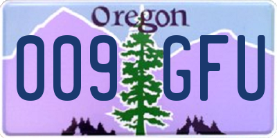 OR license plate 009GFU