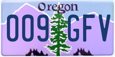 OR license plate 009GFV