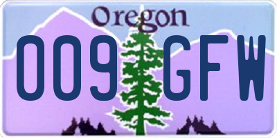 OR license plate 009GFW