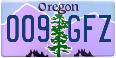 OR license plate 009GFZ