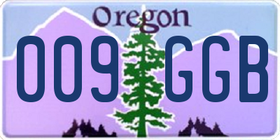 OR license plate 009GGB