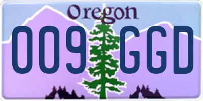 OR license plate 009GGD