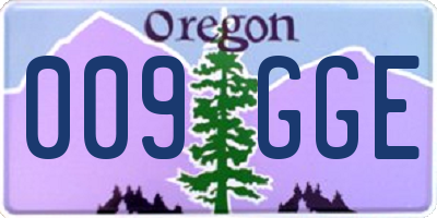 OR license plate 009GGE