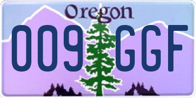 OR license plate 009GGF