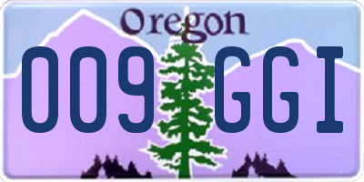 OR license plate 009GGI