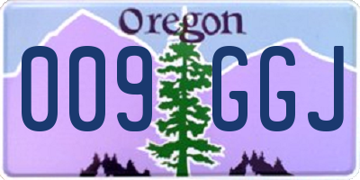 OR license plate 009GGJ