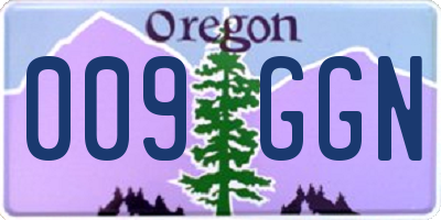 OR license plate 009GGN