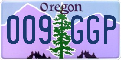 OR license plate 009GGP