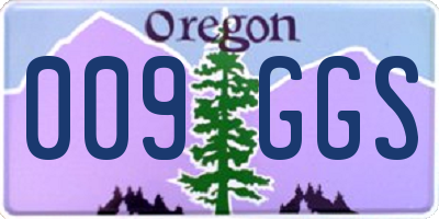 OR license plate 009GGS
