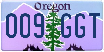 OR license plate 009GGT