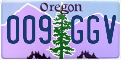 OR license plate 009GGV