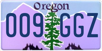 OR license plate 009GGZ