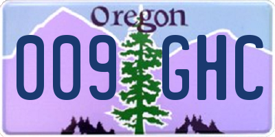 OR license plate 009GHC