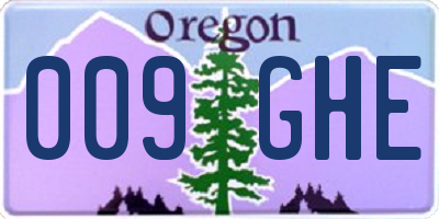 OR license plate 009GHE