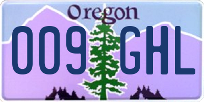 OR license plate 009GHL