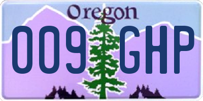 OR license plate 009GHP