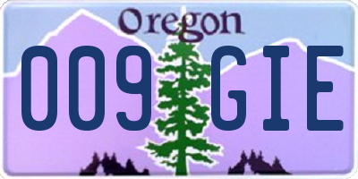 OR license plate 009GIE