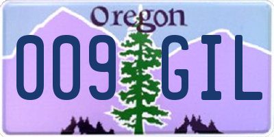 OR license plate 009GIL
