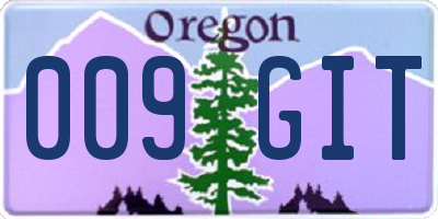 OR license plate 009GIT