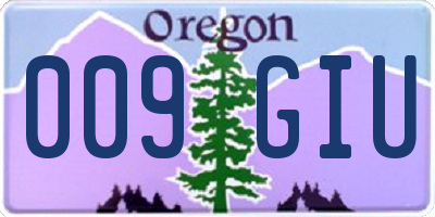 OR license plate 009GIU
