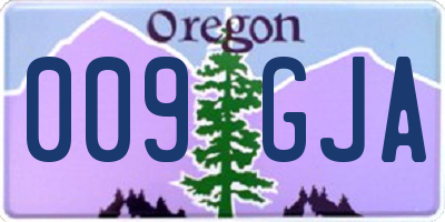 OR license plate 009GJA