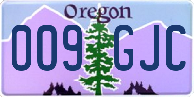 OR license plate 009GJC