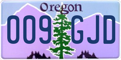 OR license plate 009GJD