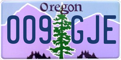 OR license plate 009GJE
