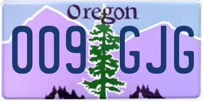 OR license plate 009GJG