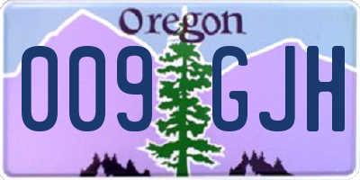 OR license plate 009GJH