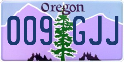 OR license plate 009GJJ
