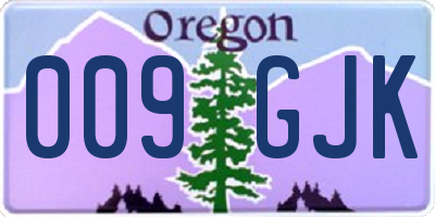 OR license plate 009GJK