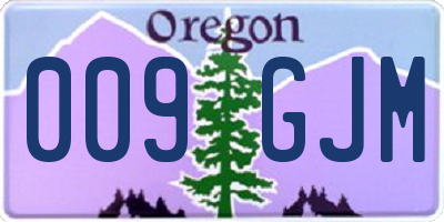 OR license plate 009GJM