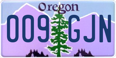 OR license plate 009GJN