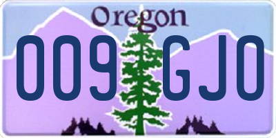 OR license plate 009GJO