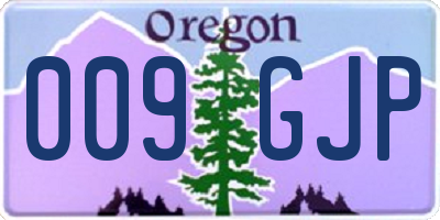 OR license plate 009GJP